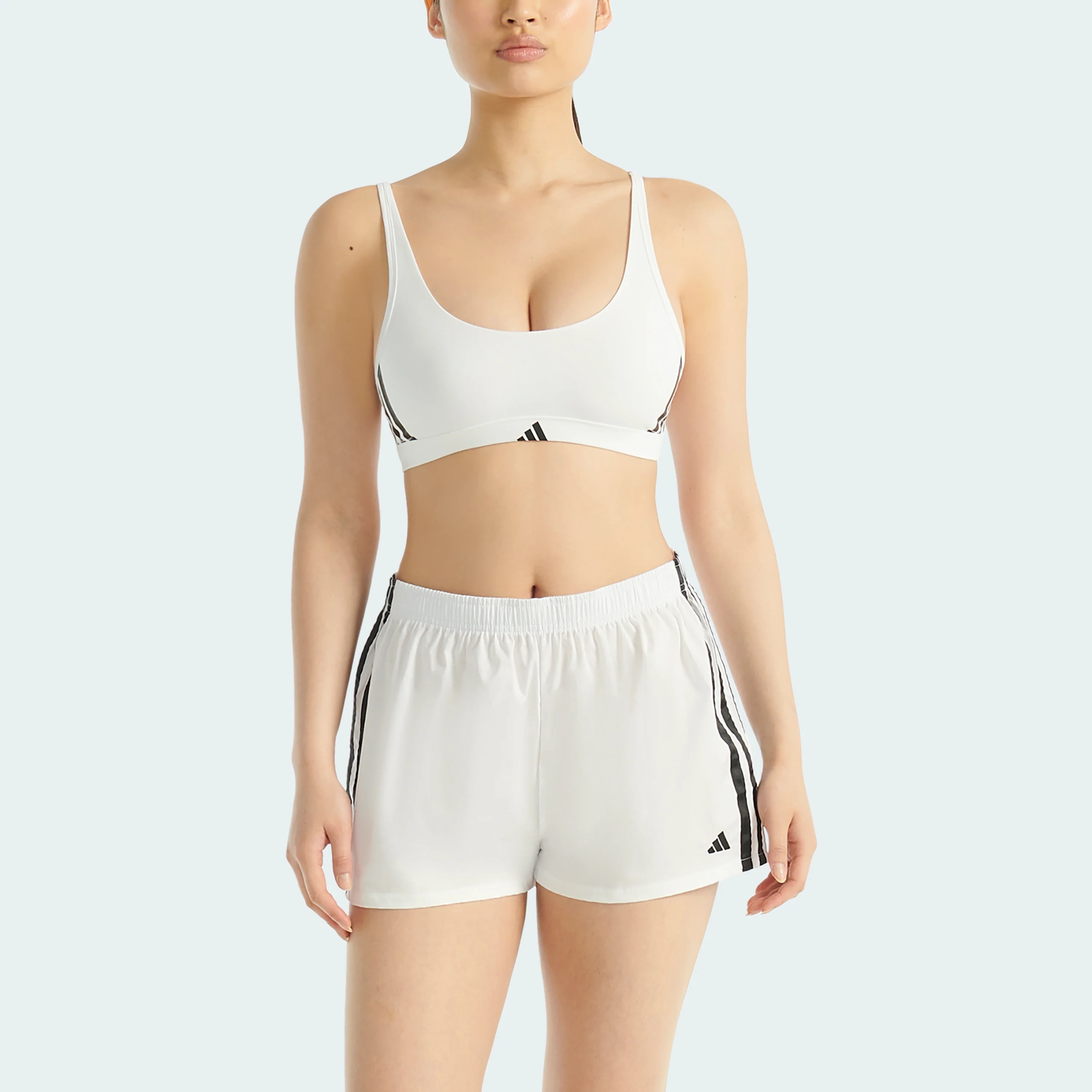ACTIVE ESSENTIALS COTTON 3 STRIPES SCOOP BRALETTE - Image 13