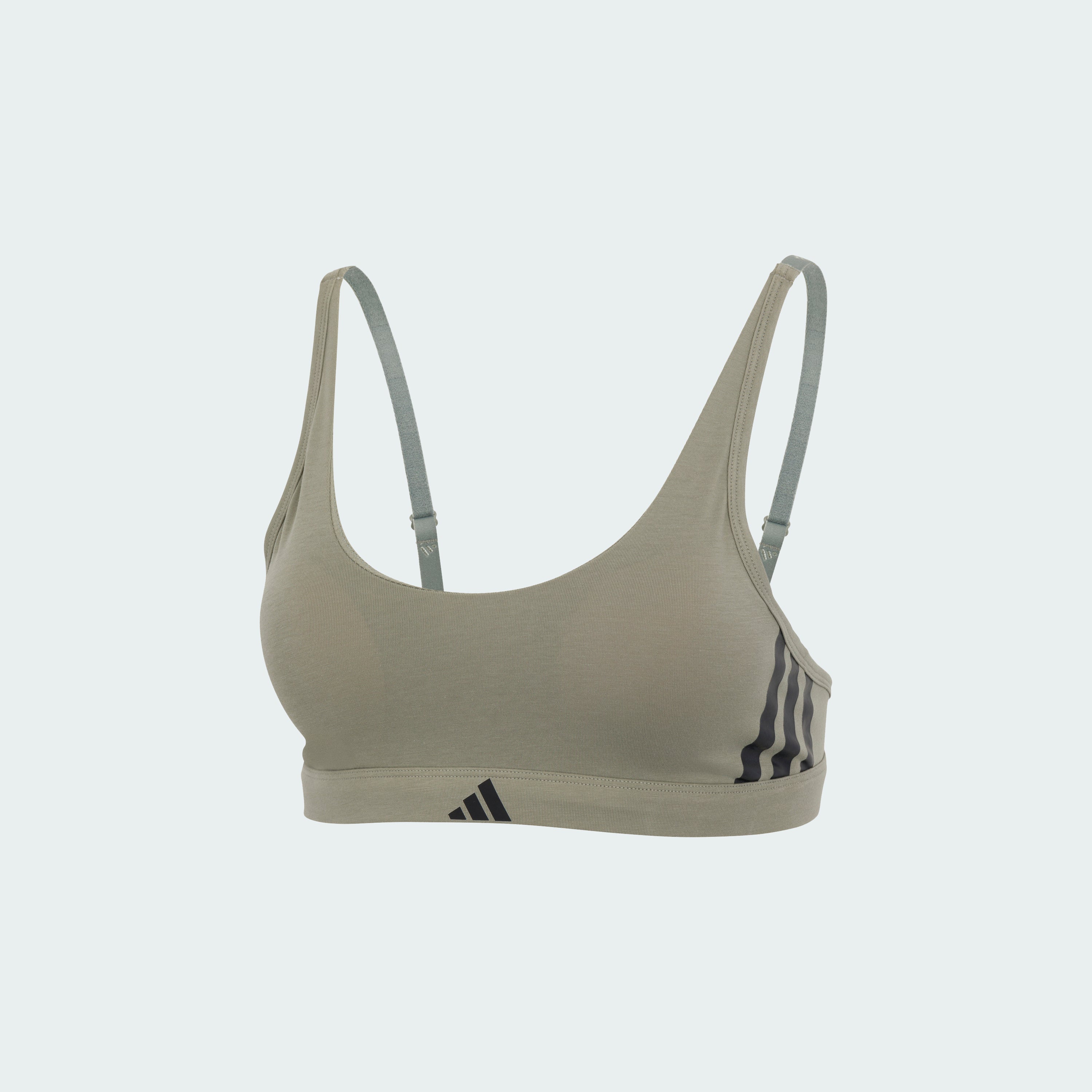 ACTIVE ESSENTIALS COTTON 3 STRIPES SCOOP BRALETTE - Image 18