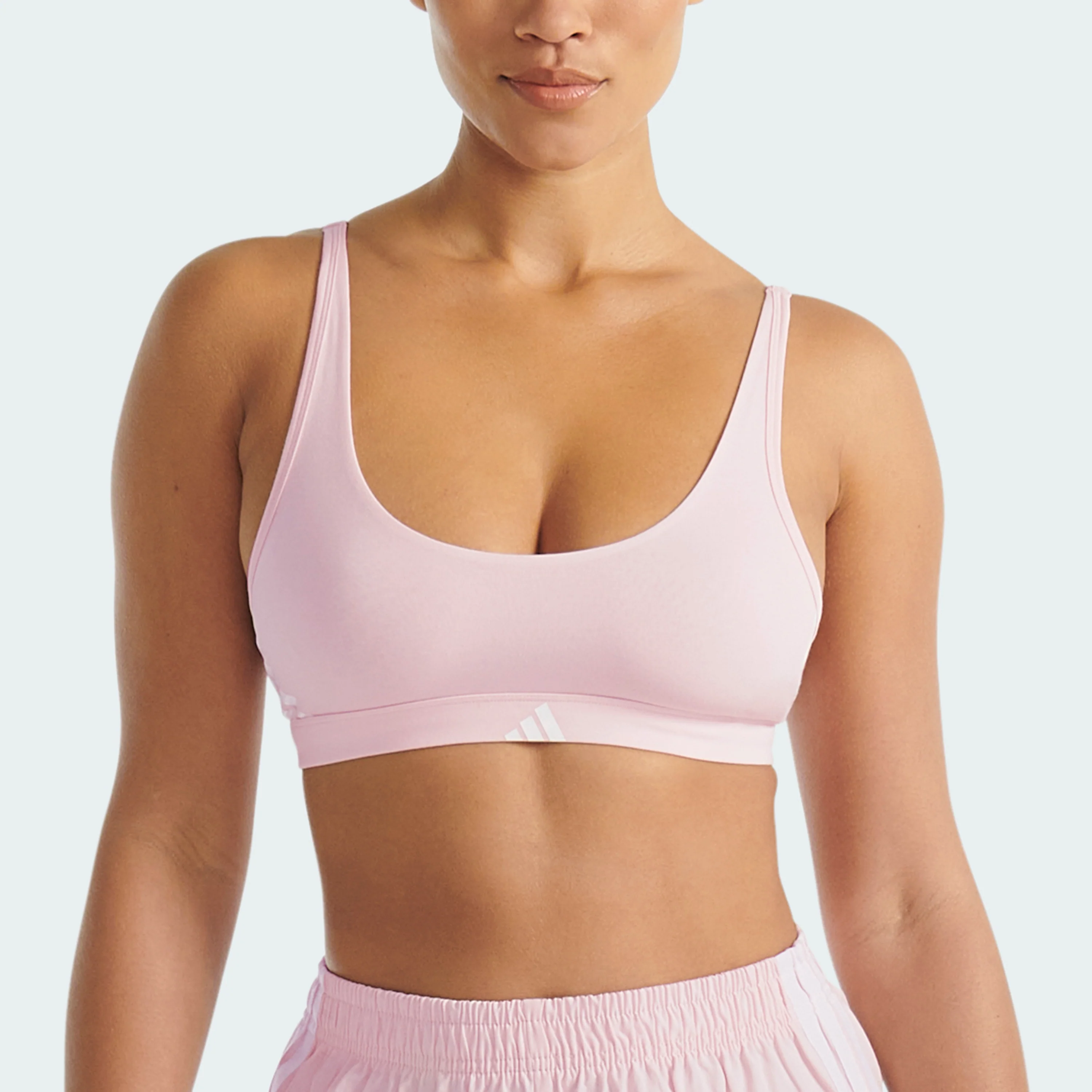ACTIVE ESSENTIALS COTTON 3 STRIPES SCOOP BRALETTE - Image 20