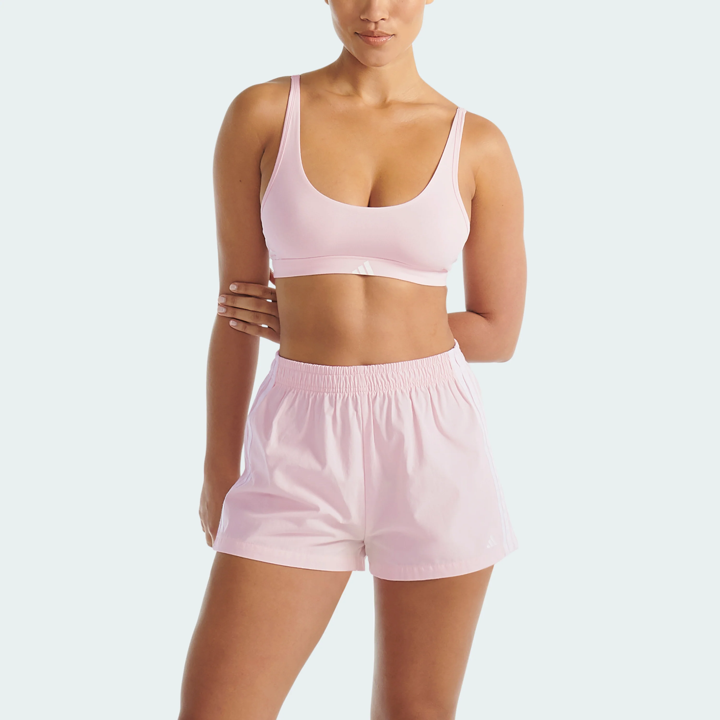 ACTIVE ESSENTIALS COTTON 3 STRIPES SCOOP BRALETTE - Image 25