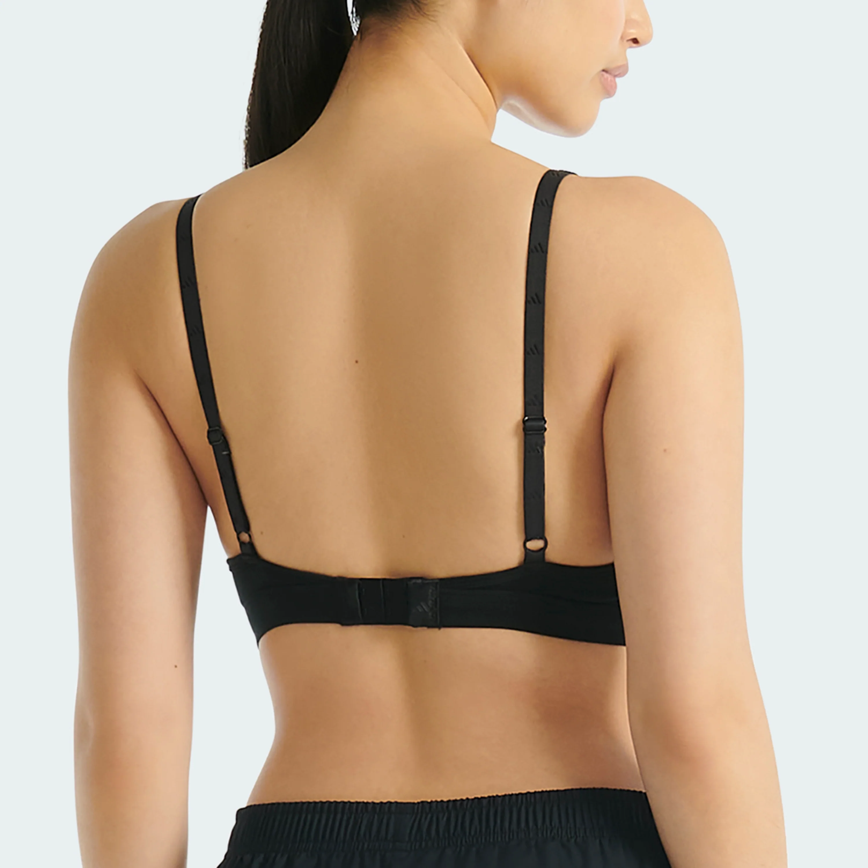 ACTIVE ESSENTIALS COTTON 3 STRIPES SCOOP BRALETTE - Image 3