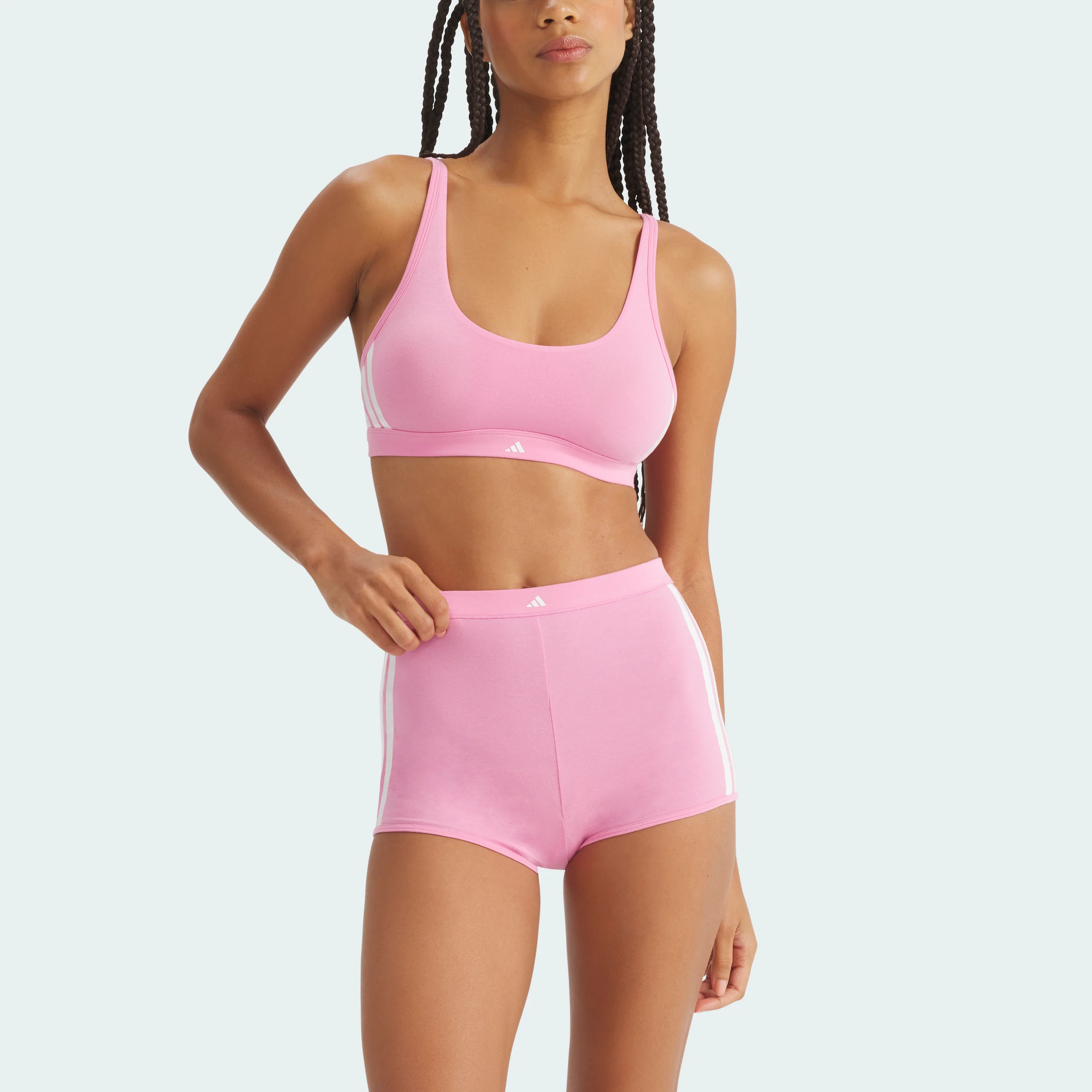 ACTIVE ESSENTIALS COTTON 3 STRIPES SCOOP BRALETTE - Image 31