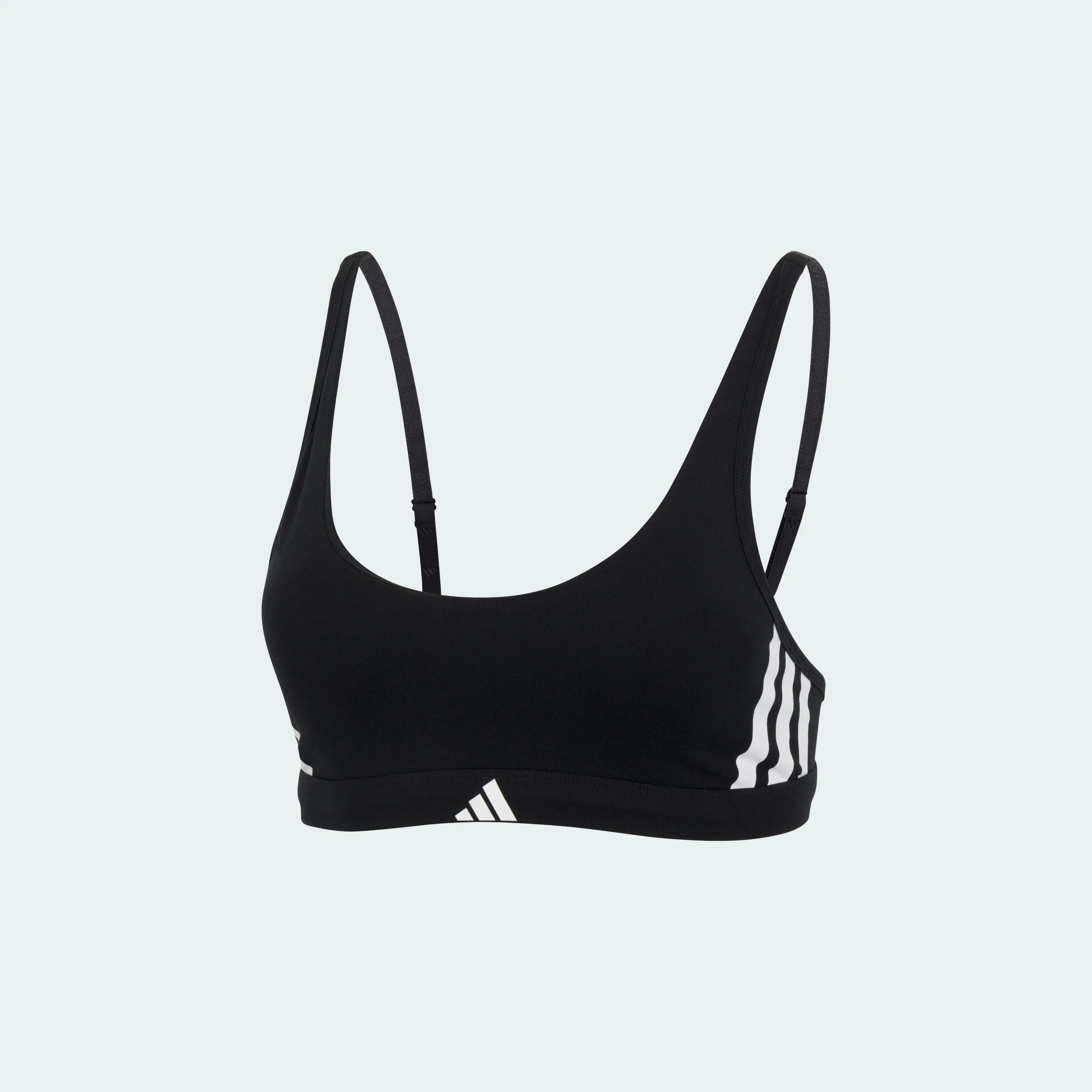 ACTIVE ESSENTIALS COTTON 3 STRIPES SCOOP BRALETTE - Image 5