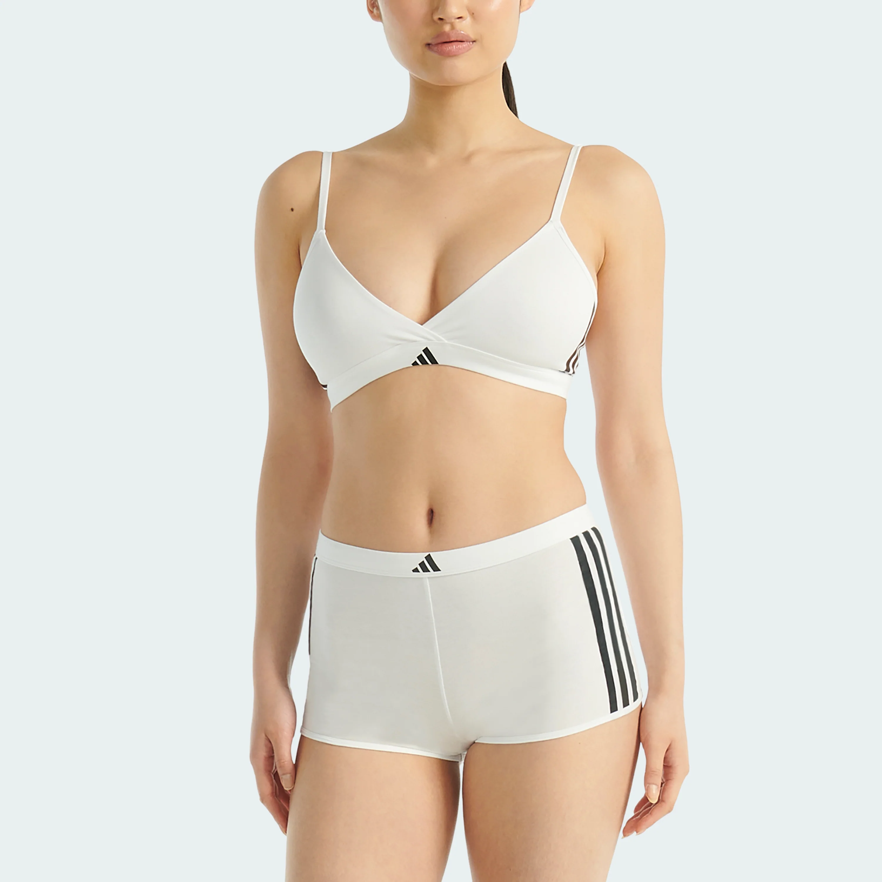 ACTIVE ESSENTIALS COTTON 3 STRIPES TRIANGLE WRAP BRALETTE - Image 12