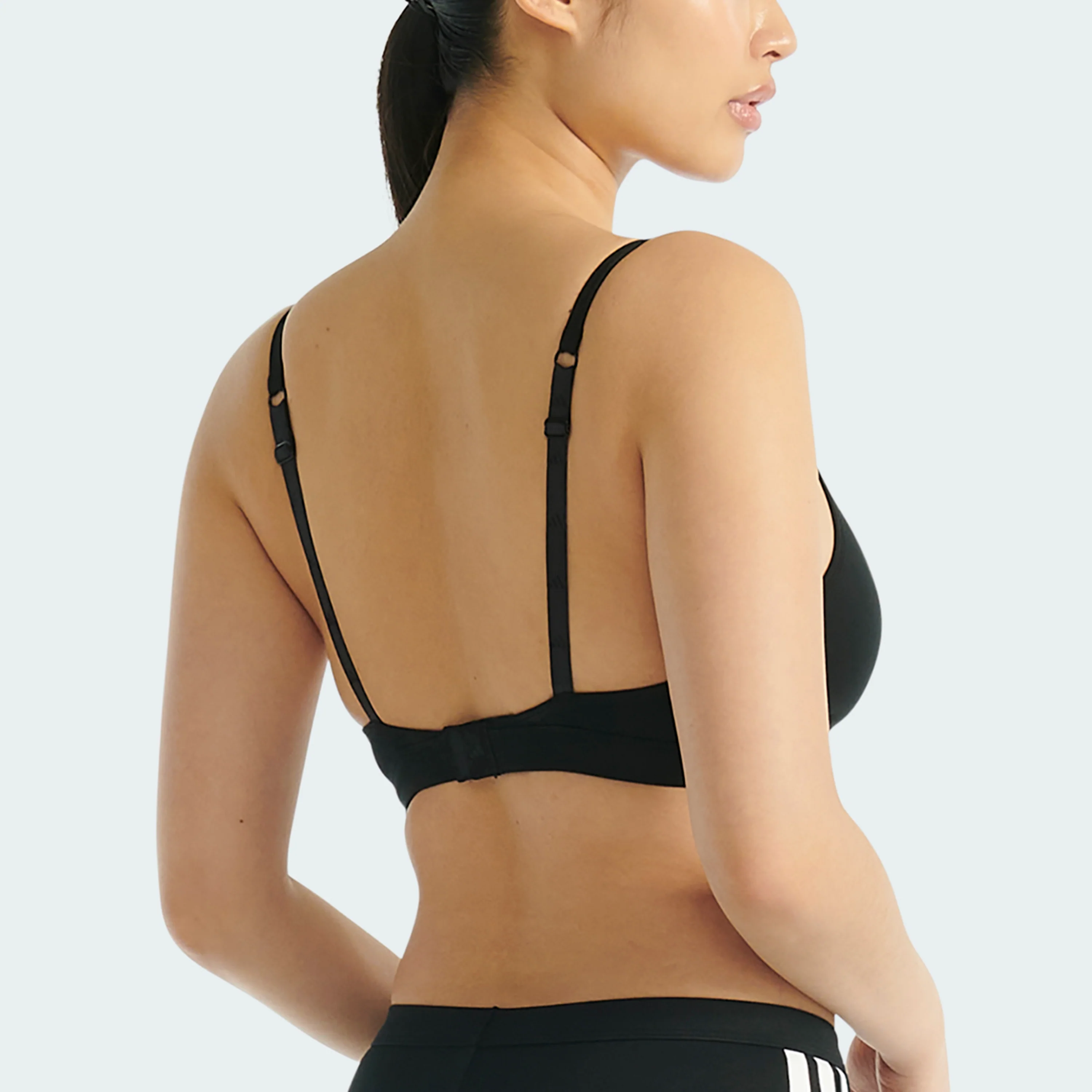 ACTIVE ESSENTIALS COTTON 3 STRIPES TRIANGLE WRAP BRALETTE - Image 3