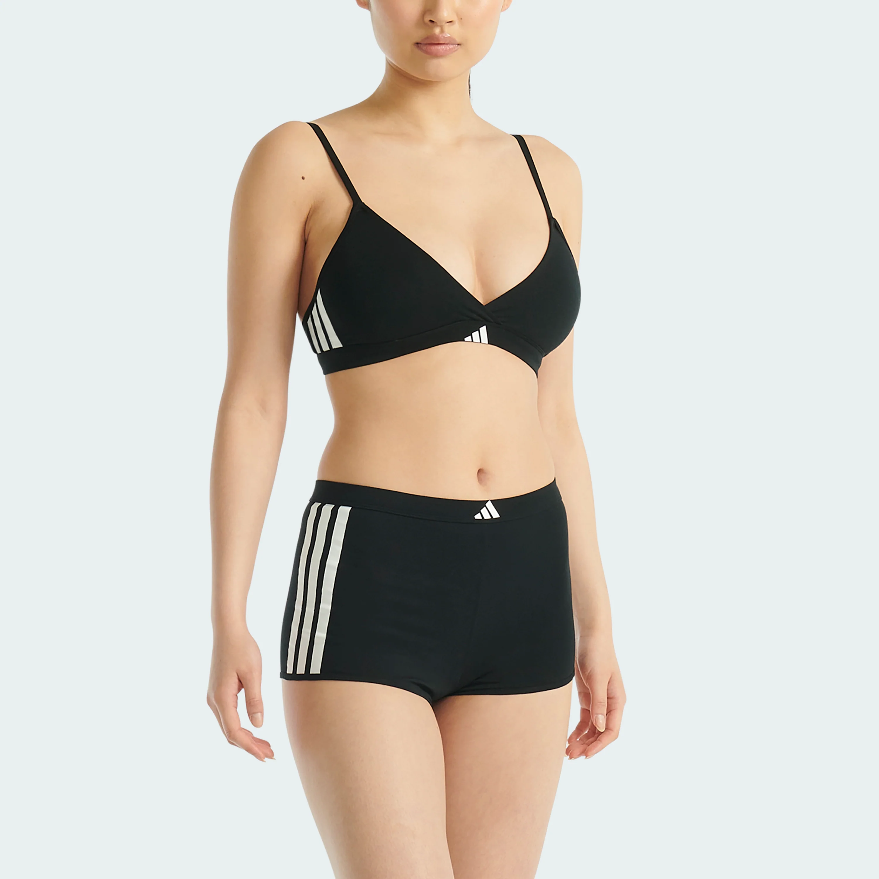 ACTIVE ESSENTIALS COTTON 3 STRIPES TRIANGLE WRAP BRALETTE - Image 6