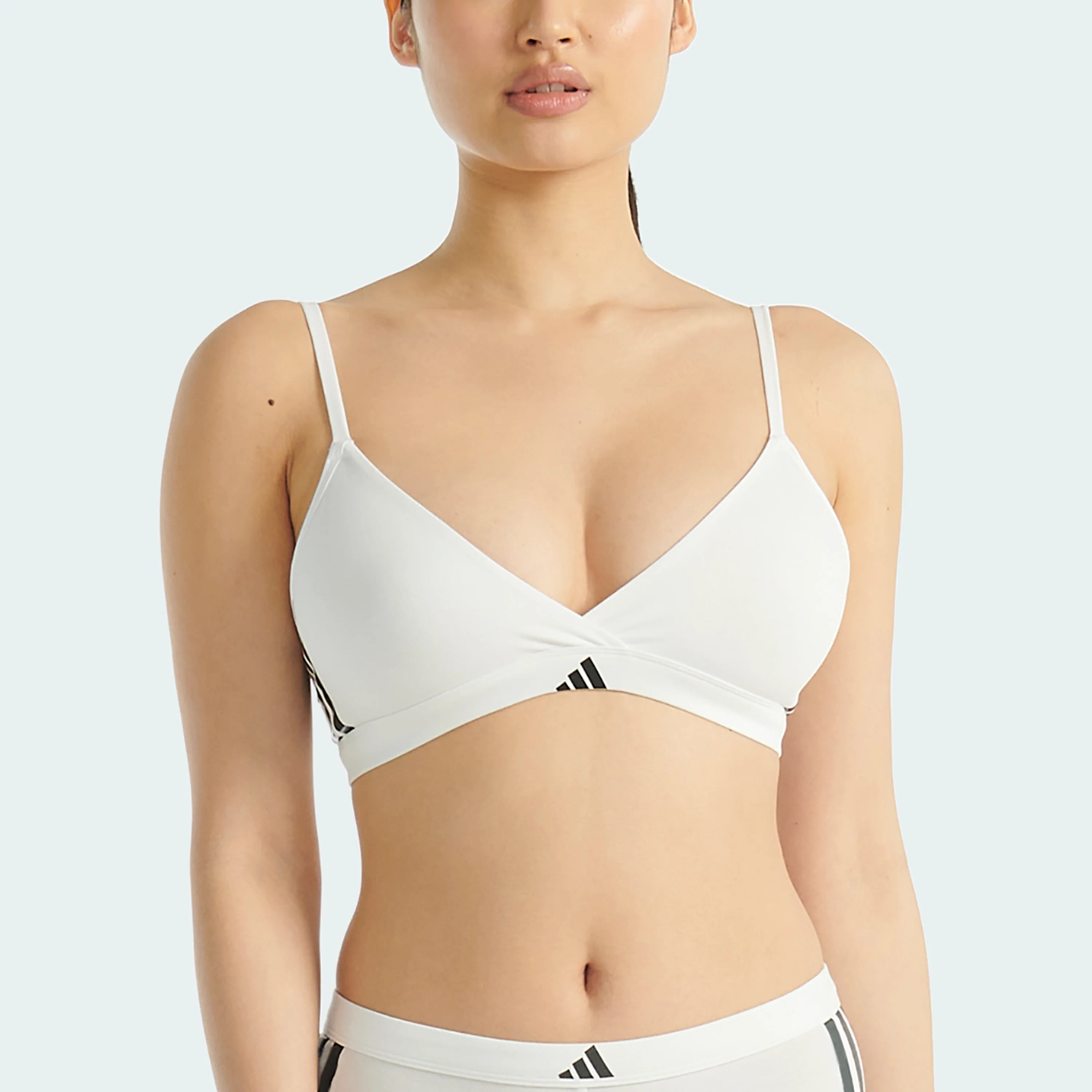 ACTIVE ESSENTIALS COTTON 3 STRIPES TRIANGLE WRAP BRALETTE - Image 7