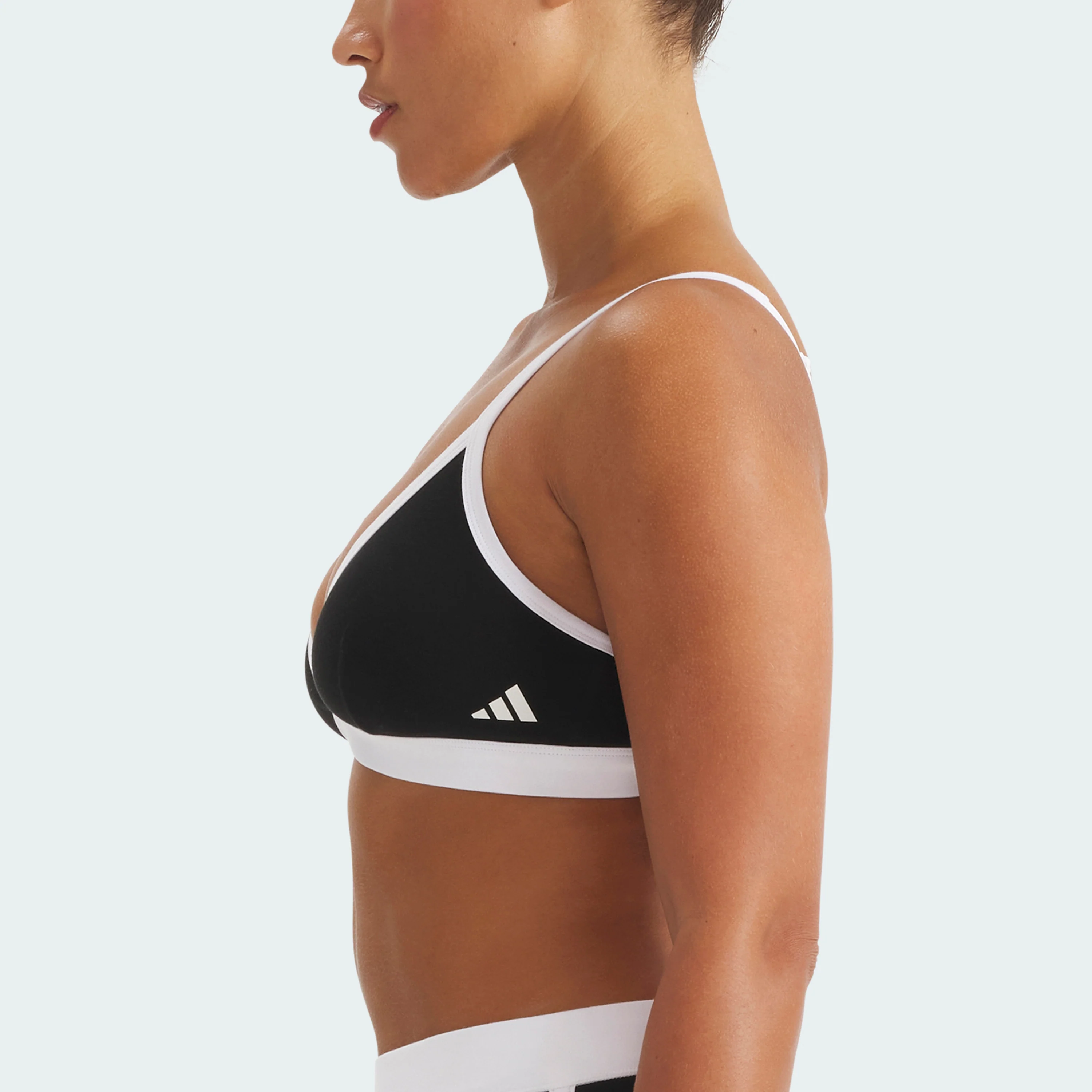 ACTIVE ESSENTIALS COTTON CONTRAST TRIANGLE BRALETTE - Image 8