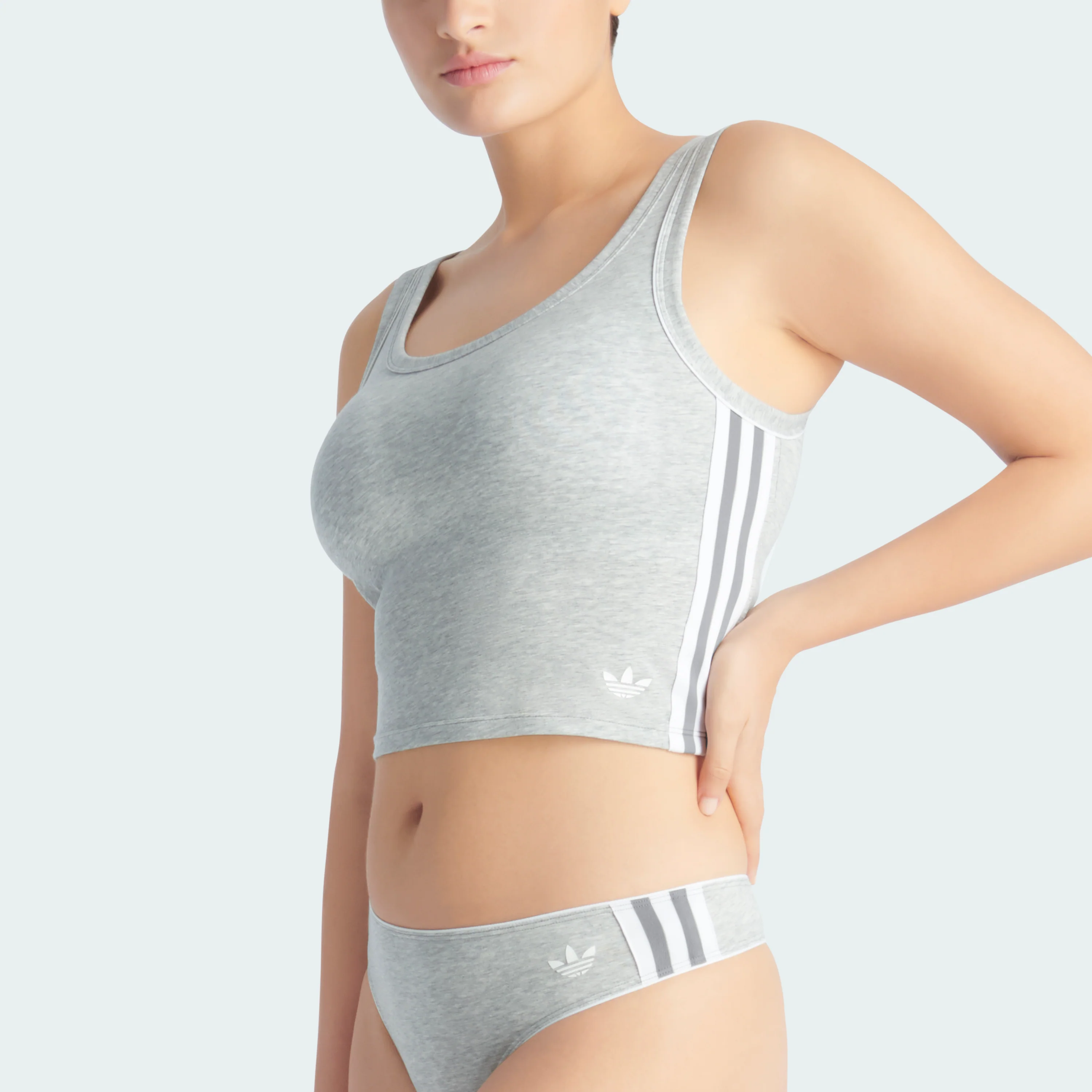 ADICOLOR COMFORT FLEX COTTON PADDED CROP TOP - Image 8