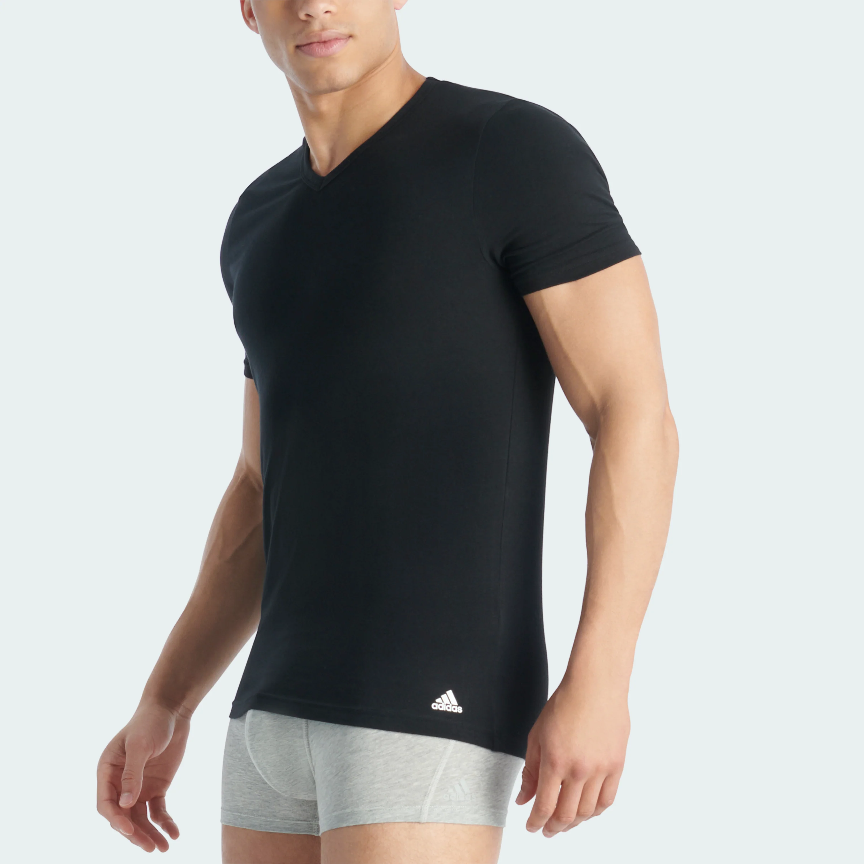 FLEX COTTON V-NECK T-SHIRT 2-PAIRS - Image 3